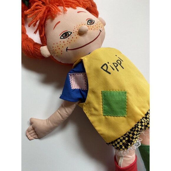 Pippi Longstocking 18" Plush Doll - Astrid Lindgren Soft Toy - Picture 3 of 5